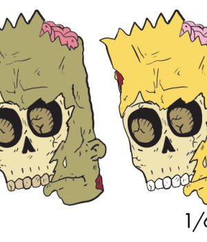 Zombie Bart pin